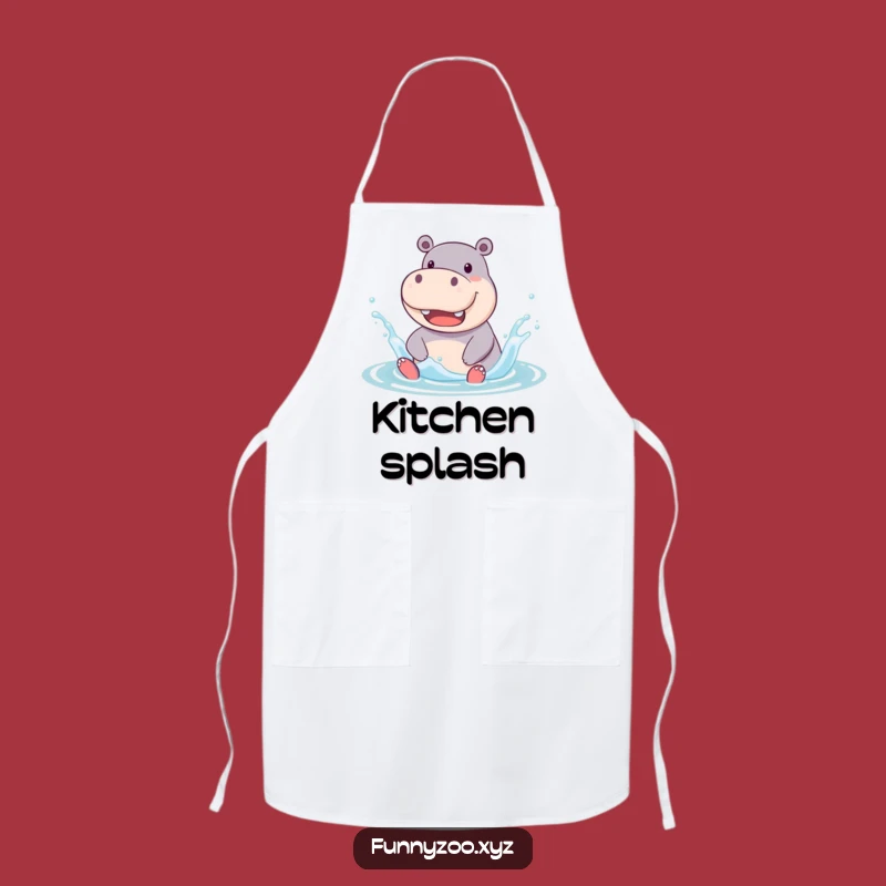 Funny Chef Hippo Apron: A Humorous Character Kitchen Accessory Gift