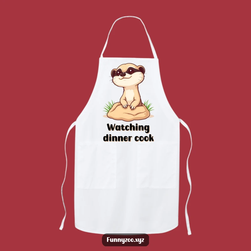 Funny Curious Meerkat Apron: Peeking Kitchen Wear for the Watchful Cook, Funny Gift