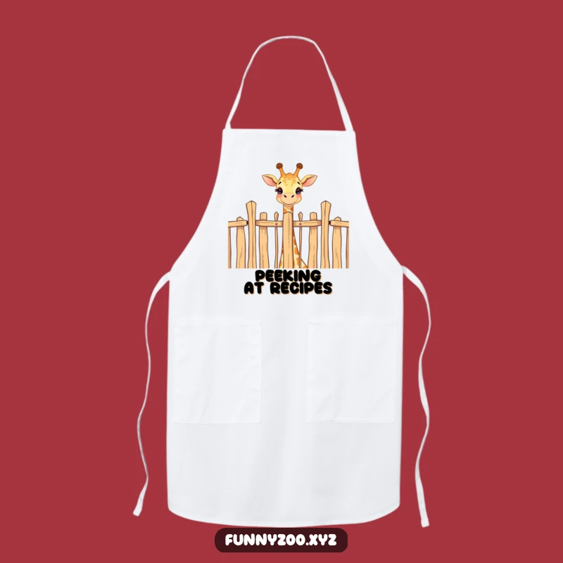 Funny Giraffe Kitchen Apron - Whimsical Cookware for Animal Lovers Gift