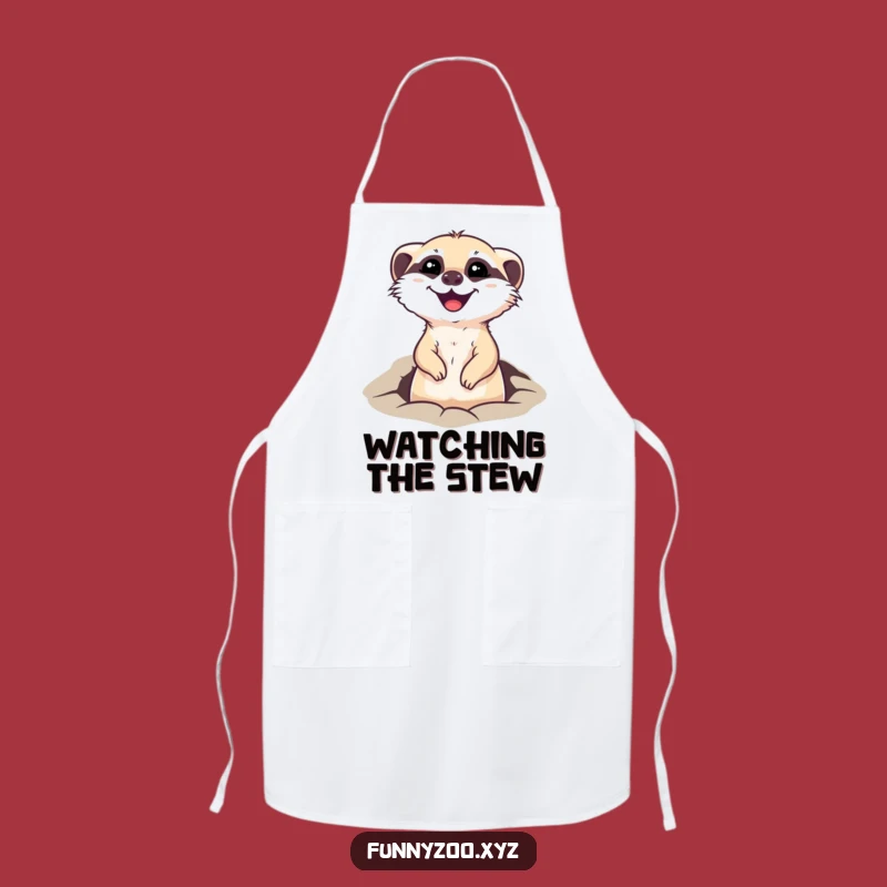 Funny Meerkat Apron: Keep an Eye Out for Deliciousness!
