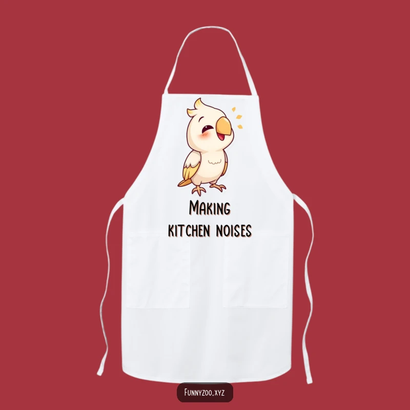 Funny Parrot Mimic Apron: Cook Up Some Laughs with This Humorous Bird Design