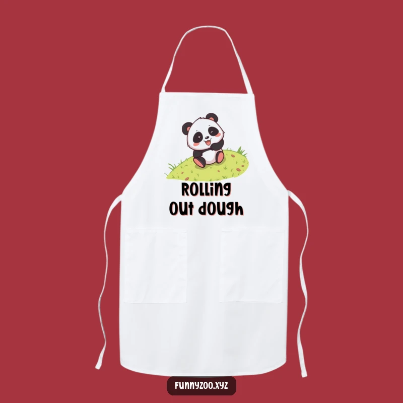 Funny Panda Apron: Cook Up Laughs with This Rolling Panda!
