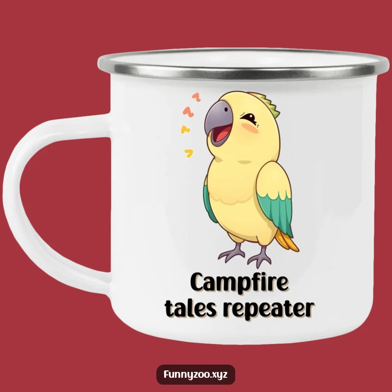 Funny Parrot Sound Camping Mug: Adventure with This Hilarious Bird