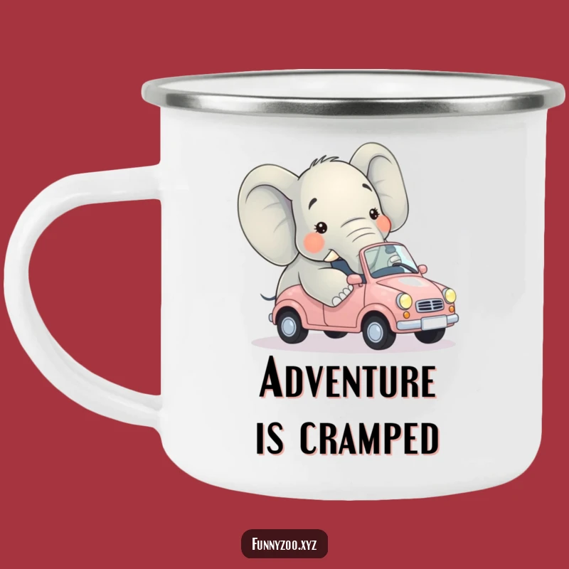 Funny Elephant Car Adventure Camping Mug - Outdoor Humor Gift