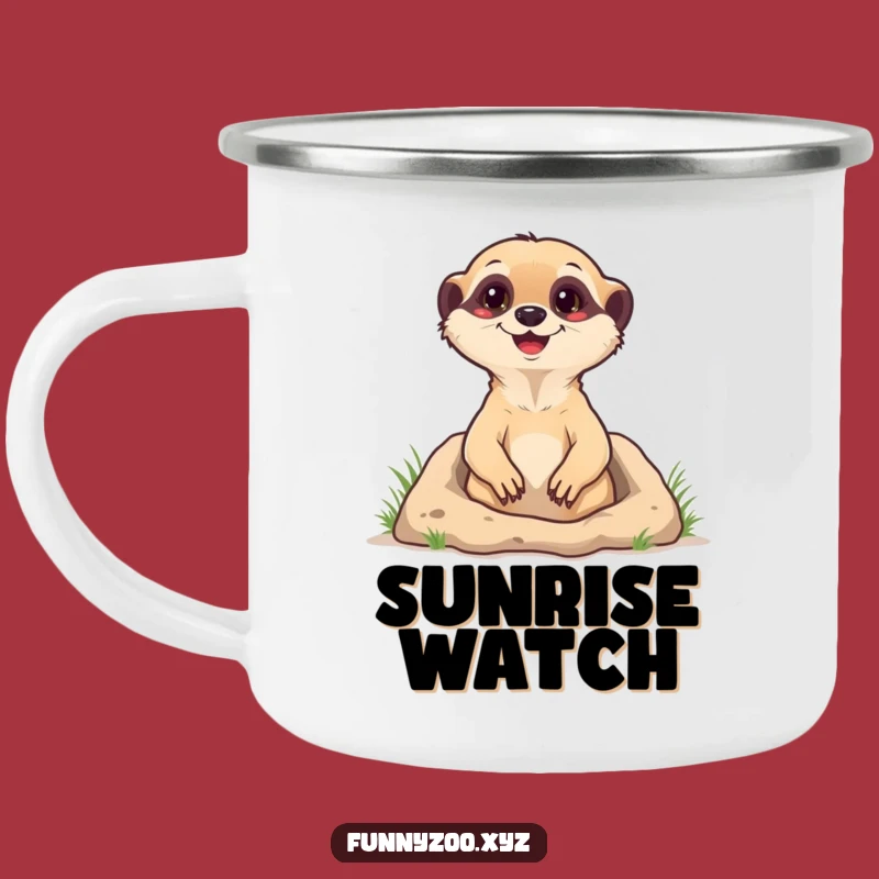 Funny Explorer Meerkat Camping Mug: Rugged & Humorous Character Adventure Cup Gift