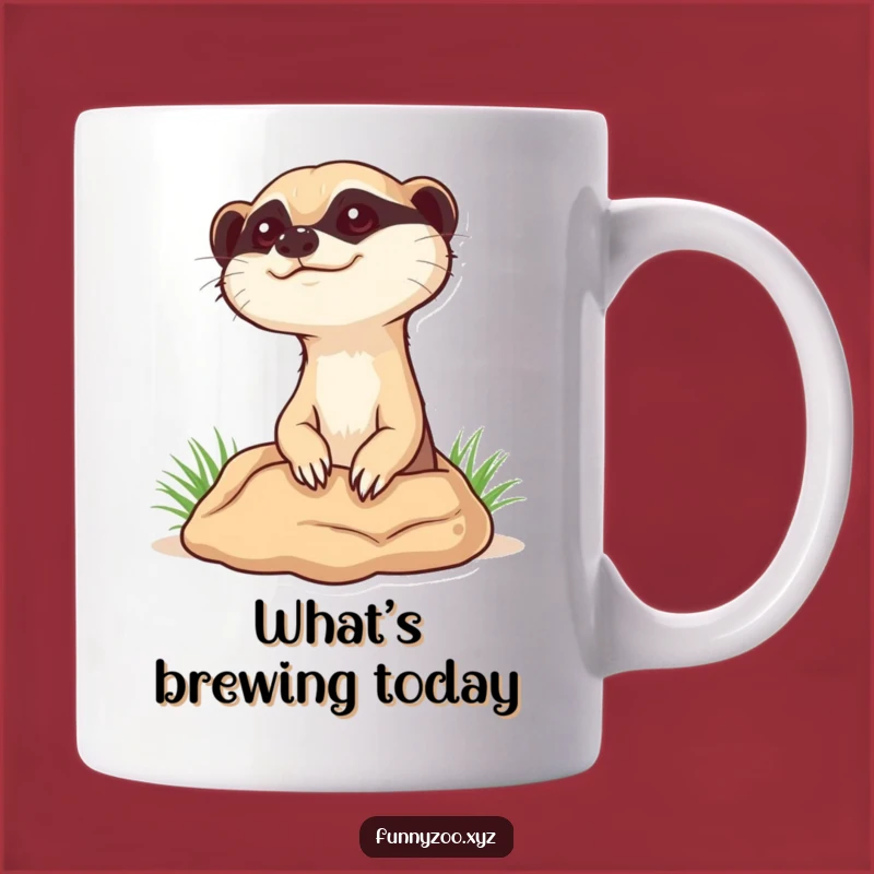 Funny Curious Meerkat Mug: Peeking Animal Coffee Cup, Hilarious & Quirky Funny Gift