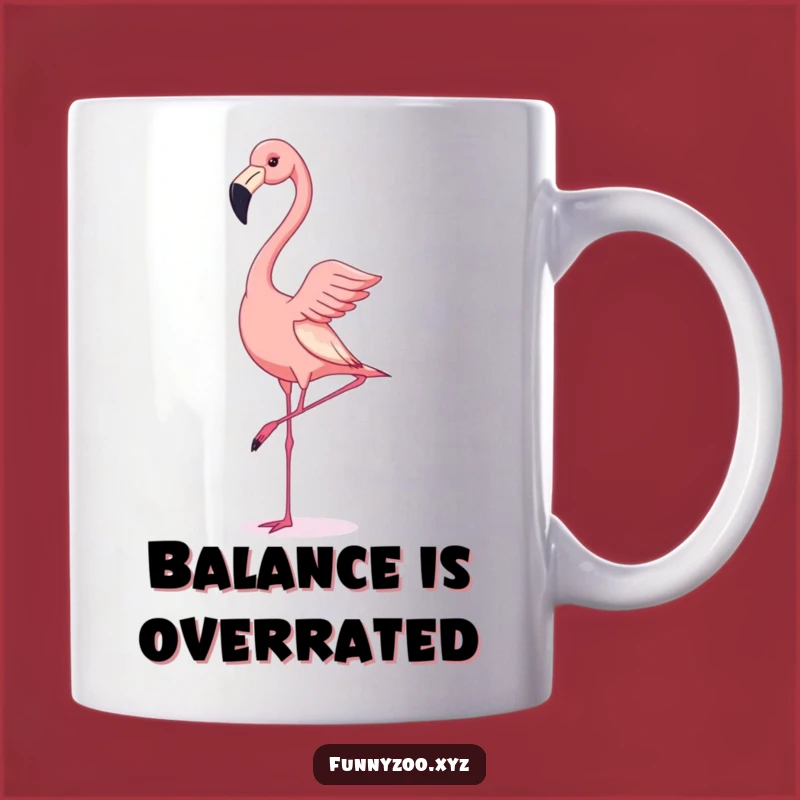 Funny Flamingo Handstand Mug: Hilarious Balance Fail Gift for Bird Lovers