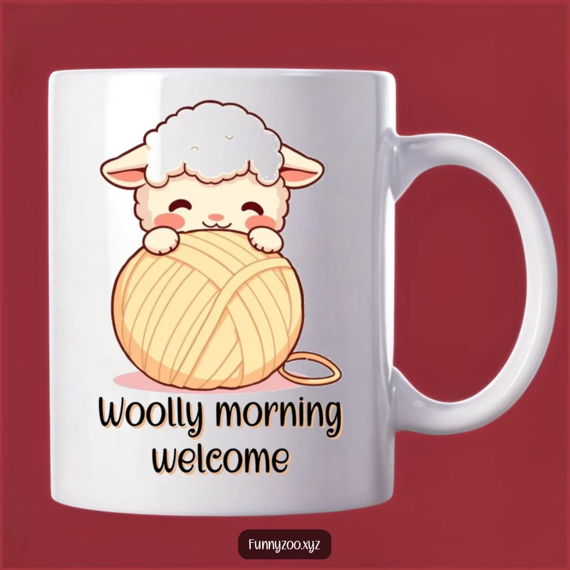 Funny Sheep Yarn Mug: Hilarious Crafty Fun Gift for Knitters!