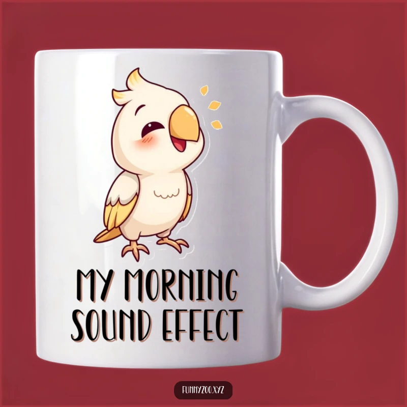 Funny Parrot Mimic Mug: A Smiling Bird's Hilarious Sound Impression Gift