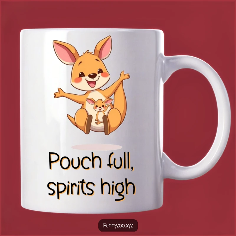 Funny Kangaroo Bounce Mug: Joyful Mom & Joey Gift for Nature Lovers
