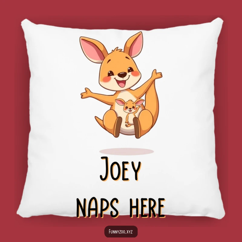 Funny Kangaroo Bounce Pillow: Soft Mom & Joey Cushion, Cozy Humorous Accent
