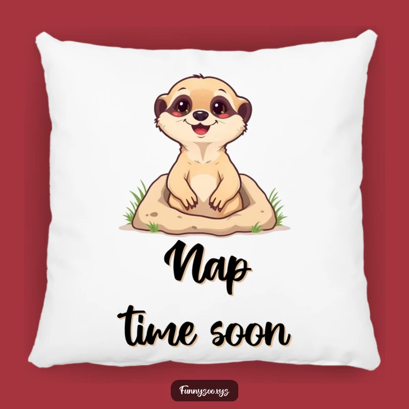 Funny Meerkat Cozy Pillow: Comfy & Humorous Character Accent Cushion Gift