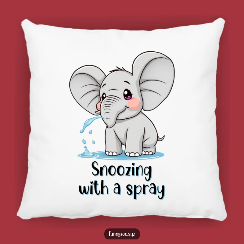 Get cozy with a splash of surprise! This funny elephant pillow features a pachyderm with huge ears, playfully spraying water, adding comfort and humor to your room.