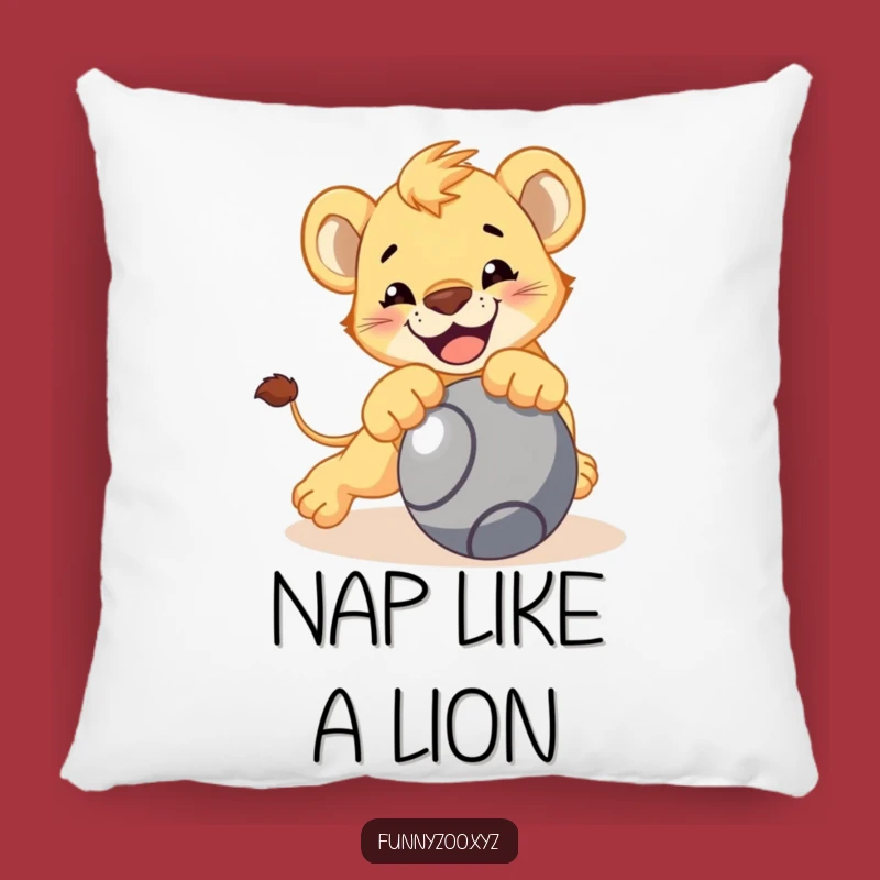 Funny Lion Cub Pouncing Pillow, Cozy Playful Cushion, Perfect Funny Gift