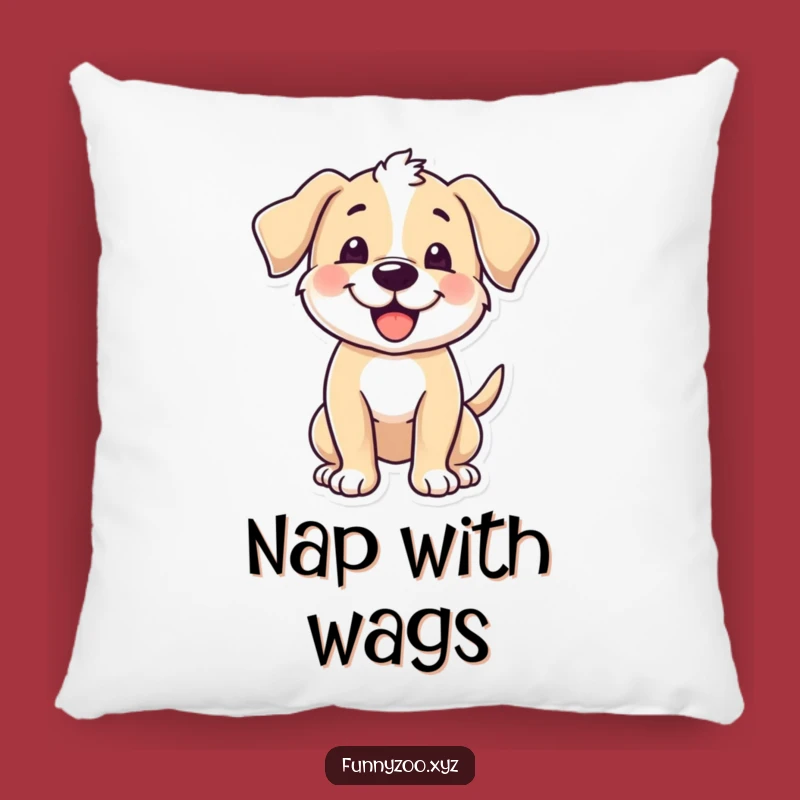 Funny Puppy Wagging Pillow, Cozy Happy Cushion, Perfect Funny Gift