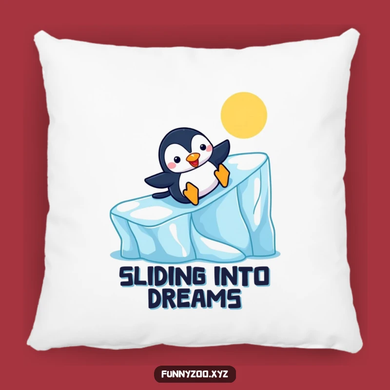Funny Penguin Pillow - Cheerful Arctic Accent Pillow, Great Gift!