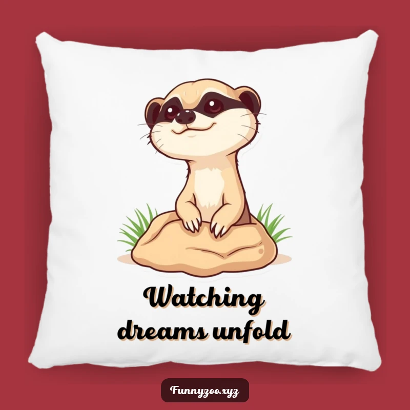 Funny Curious Meerkat Pillow: Comfy Cushion for Peeking Fun, Hilarious Funny Gift