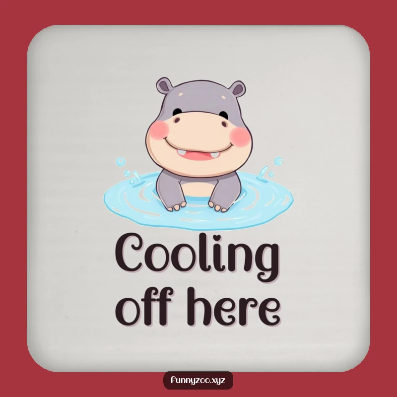 Funny Hippo Splash Coasters - Protect Surfaces with Animal Art