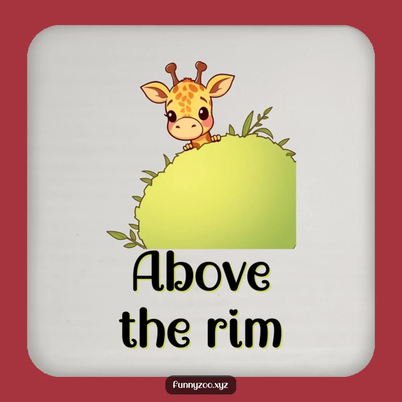 Funny Giraffe Peeking Coaster - Cartoon Bush Protector, Great Table Gift