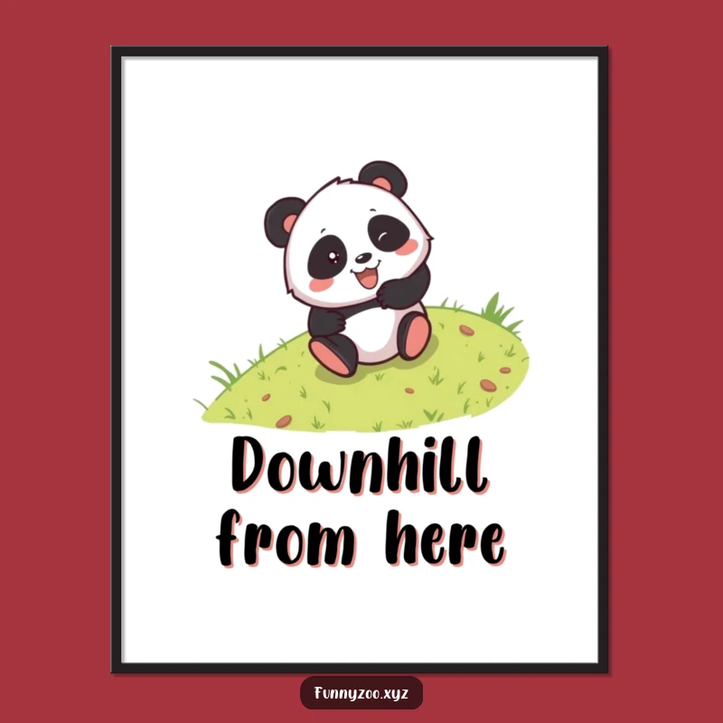 Funny Panda Poster: Bring Hilarious Rolling Panda Vibes Home!