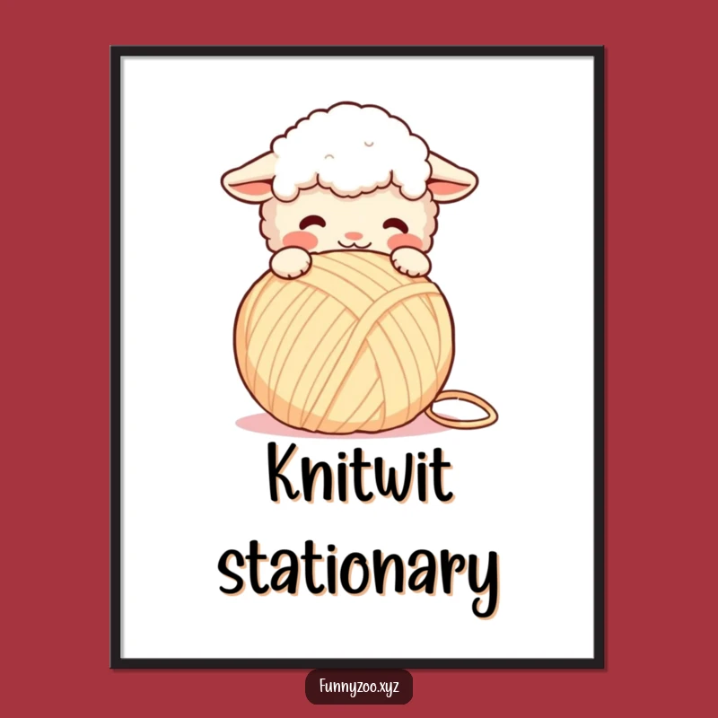 Funny Sheep Yarn Poster: Craft Humor Art Print for Knitters & Crocheters!