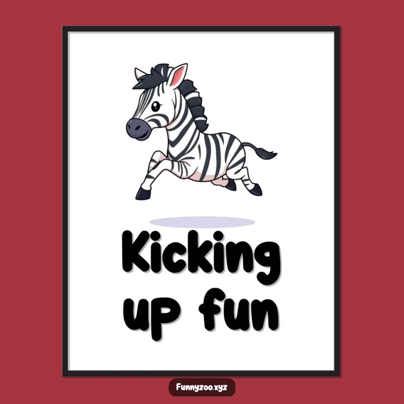 Funny Zebra Poster: Add Dynamic Energy to Your Walls!