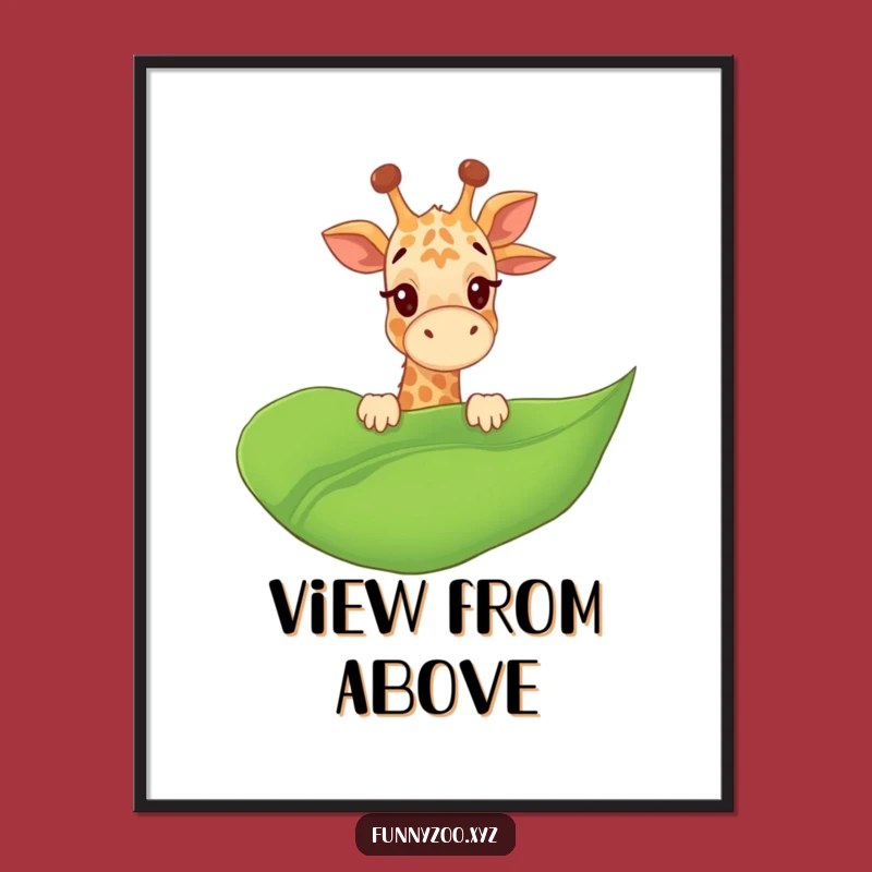 Funny Giraffe Giggle Poster - Playful Jungle Art, Perfect Gift!