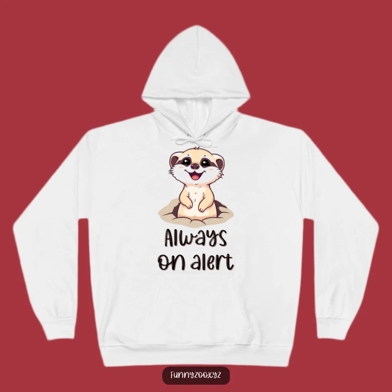 Funny Meerkat Hoodie: Stay Cozy and Curious in This Design!
