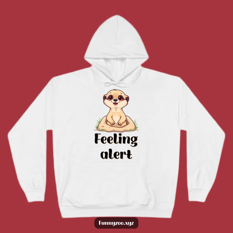 Cozy Funny Meerkat Burrow Hoodie: Warm & Humorous Character Comfort Gift