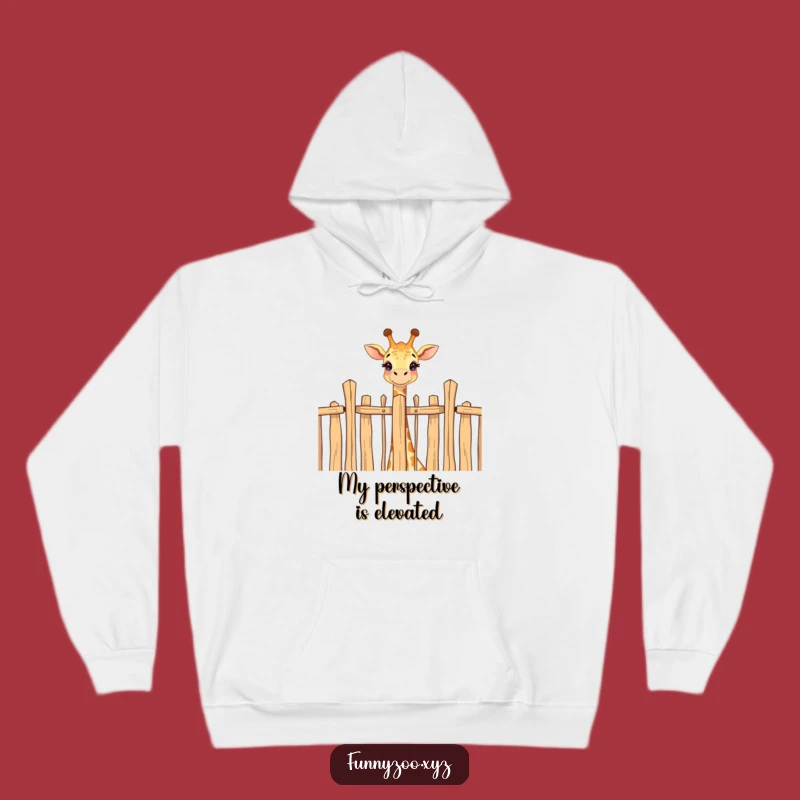 Funny Giraffe High Peek Hoodie - Cozy and Whimsical Animal Gift