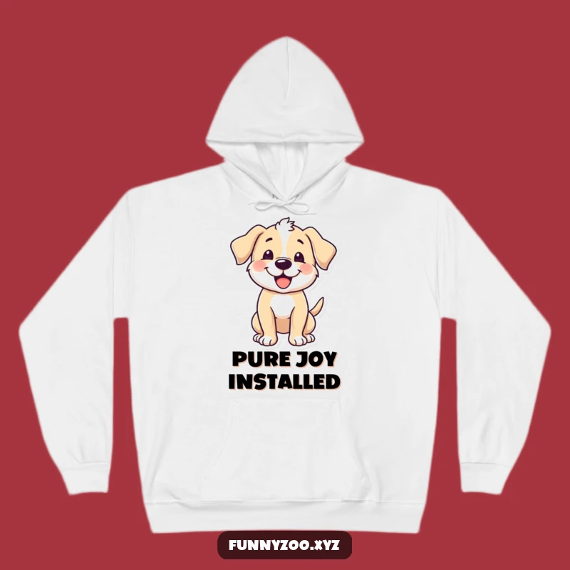 Funny Puppy Wagging Hoodie, Cozy Happy Dog Sweatshirt, Perfect Funny Gift