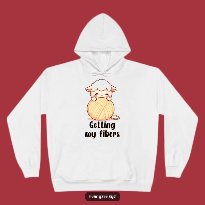 Funny Sheep Yarn Hoodie: Cozy Craft Comfort with Hilarious Sheep Fun!