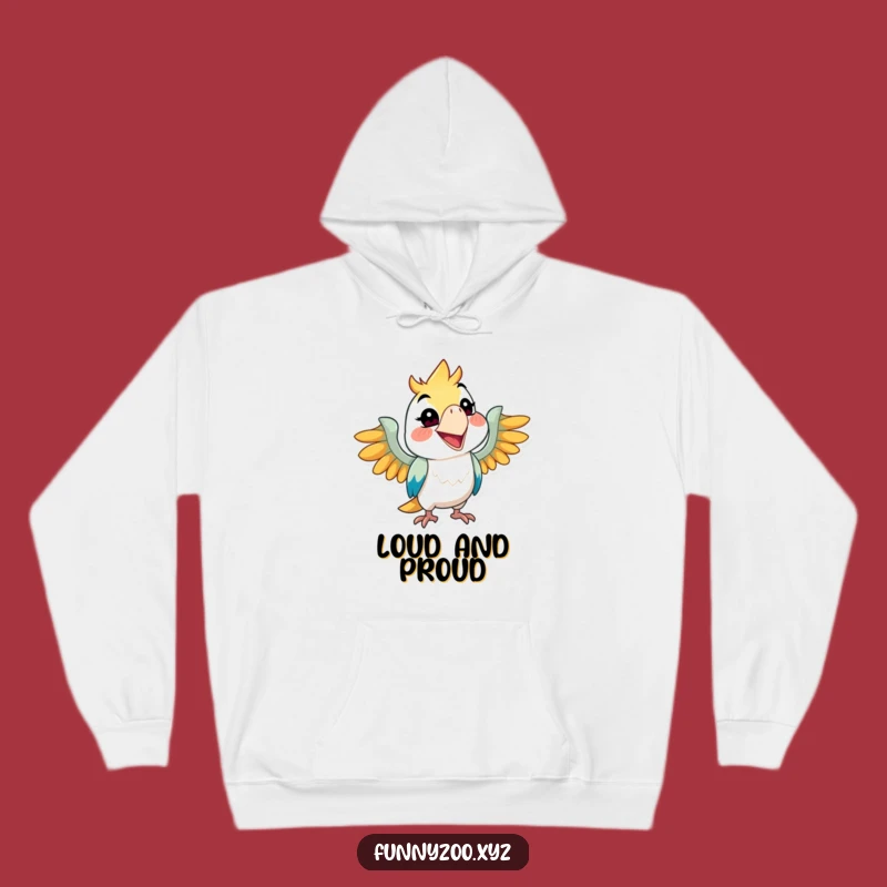 Funny Parrot Grin Hoodie, Cozy Mischievous Bird Sweatshirt, Perfect Funny Gift
