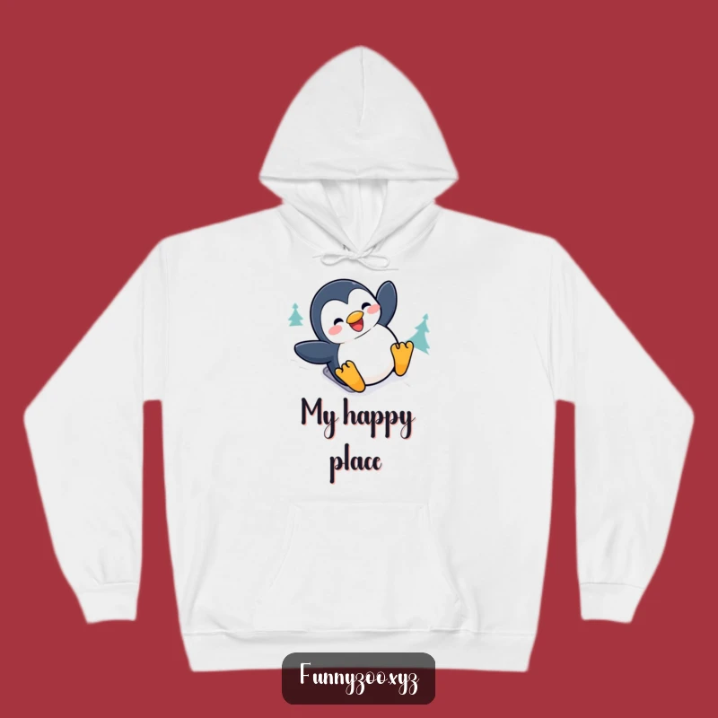 Funny Penguin Sliding Hoodie: Cozy Snow Bird Sweatshirt, Wonderful Funny Gift