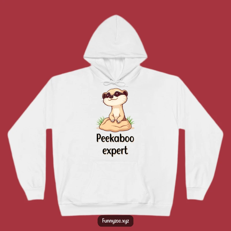 Funny Curious Meerkat Hoodie: Cozy & Quirky Peeking Animal Sweatshirt, Awesome Funny Gift
