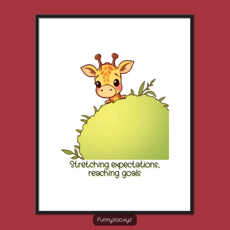 Funny Free Printable Giraffe Wall Art: Curious Bush Peek, Quirky Downloadable Decor!
