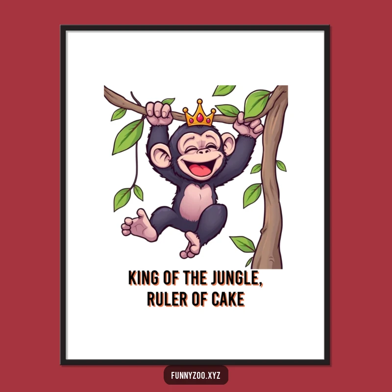 Add a splash of fun to your walls with this Free Printable Wall Art. Our crowned chimp is ready to swing into your decor! Print at Home!