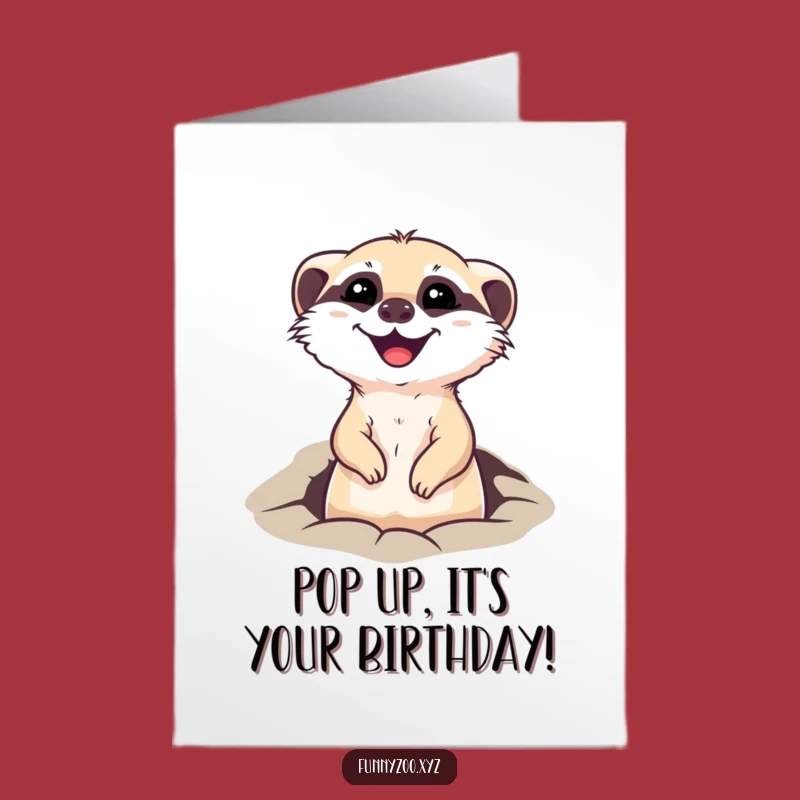 Peek-a-Boo Meerkat Birthday Card Free Printable: Joyful Pop-Up Downloadable Gift