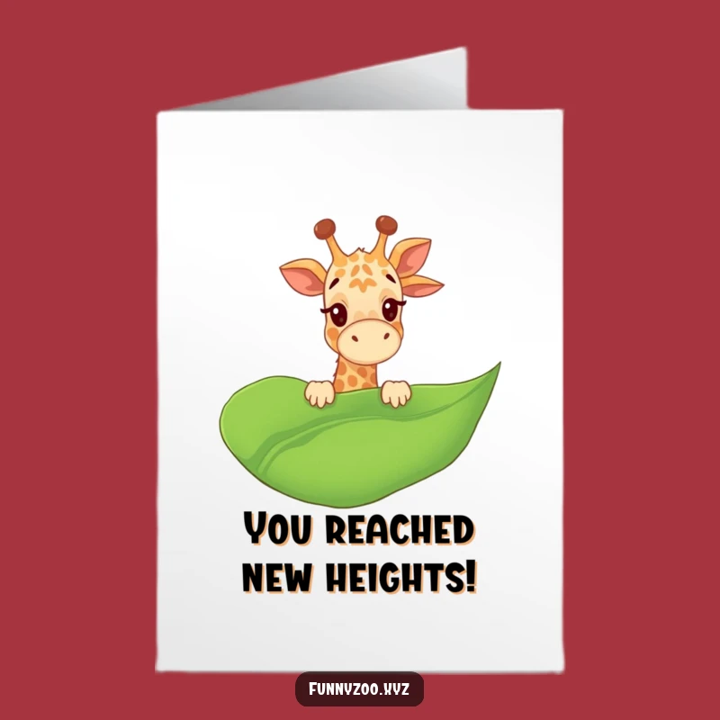 Free Printable Congrats Card: Giraffe's Joyful Peek - Humorous Downloadable Gift!