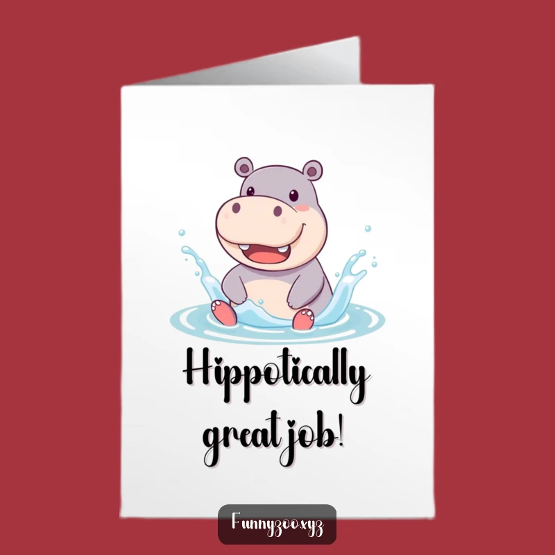 Free Printable Hippo Congrats Card: Splashy Cheers for Big Wins