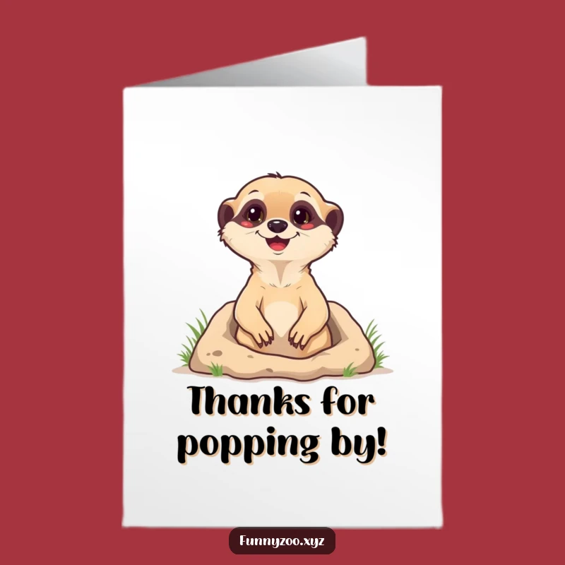 Free Printable Meerkat Thank You Card: Grateful Greetings from the Desert