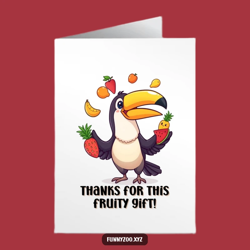 Free Printable Thank You Card: Juggling Toucan - Grateful Downloadable Note!