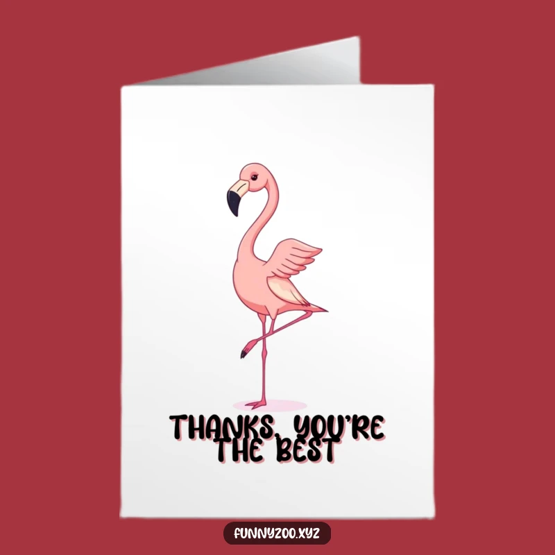 Free Printable Flamingo Handstand Thank You Card - Funny Downloadable for Showing Your Appreciation!