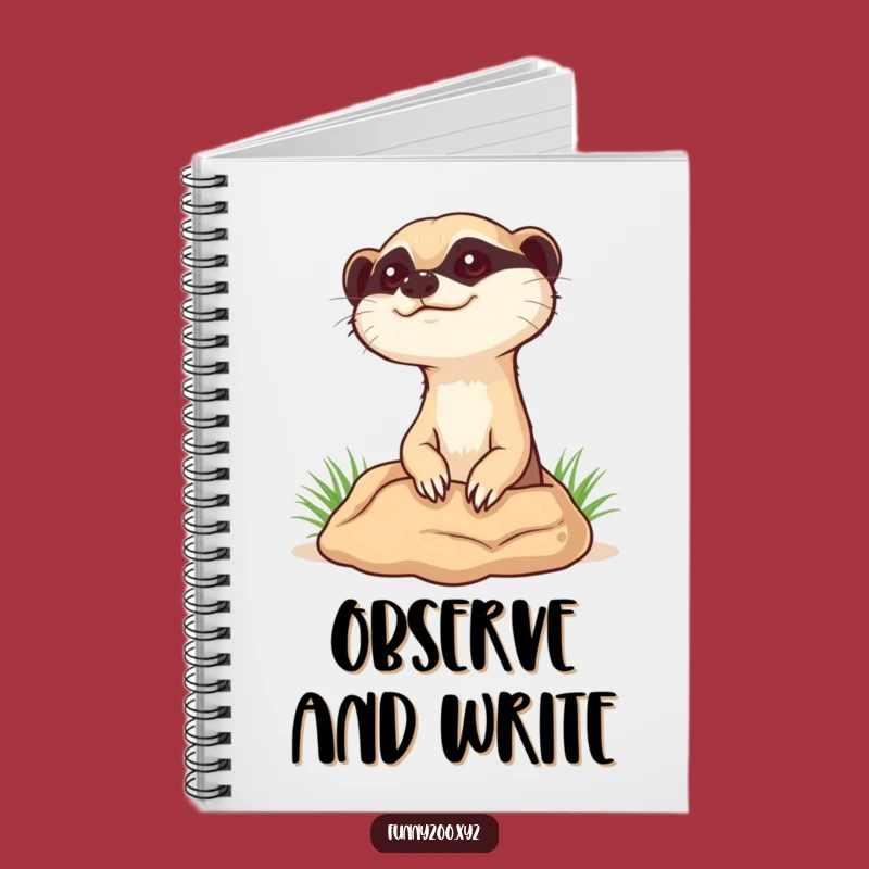 Funny Curious Meerkat Notebook: Quirky Journal for Notes, Perfect Funny Gift