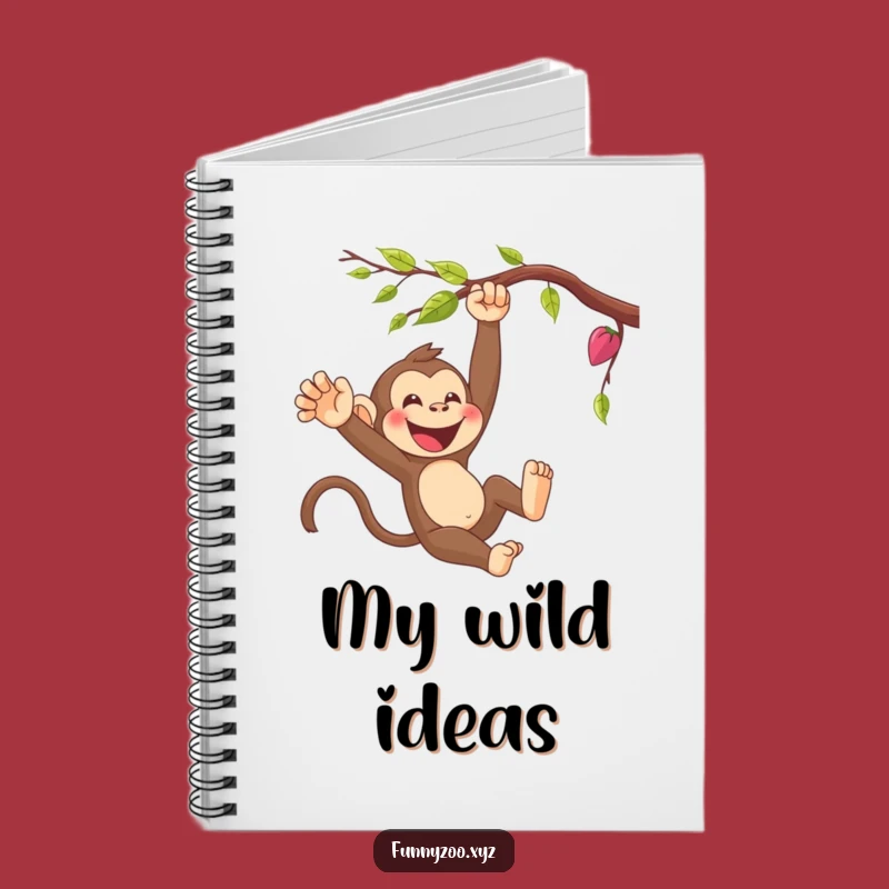 Funny Monkey Swinging Notebook - Journal Your Giggles, Cartoon Fun Inside