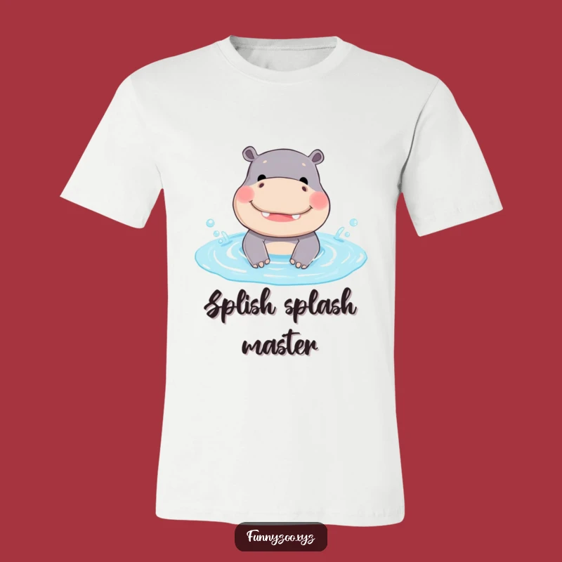 Funny Hippo Pool Party T-Shirt - Cheerful Animal Tee, Perfect Funny Gift