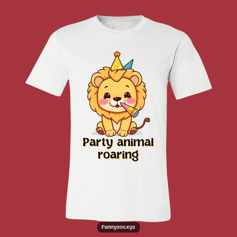 Funny Lion Party Tee: Unleash the Fun, The Ultimate Comical Gift!