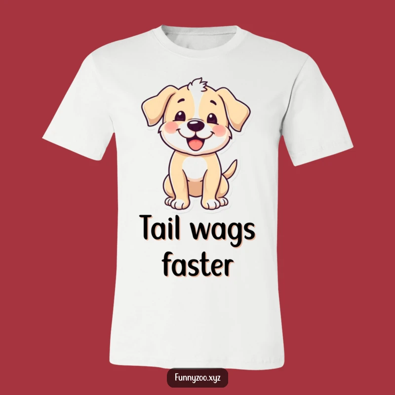 Funny Puppy Wagging T-Shirt, Happy Dog Tee, Awesome Funny Gift Idea