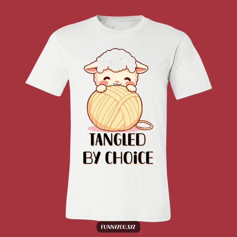Funny Sheep Yarn T-Shirt: Knit Wit Tee for Crafty Fun Lovers!