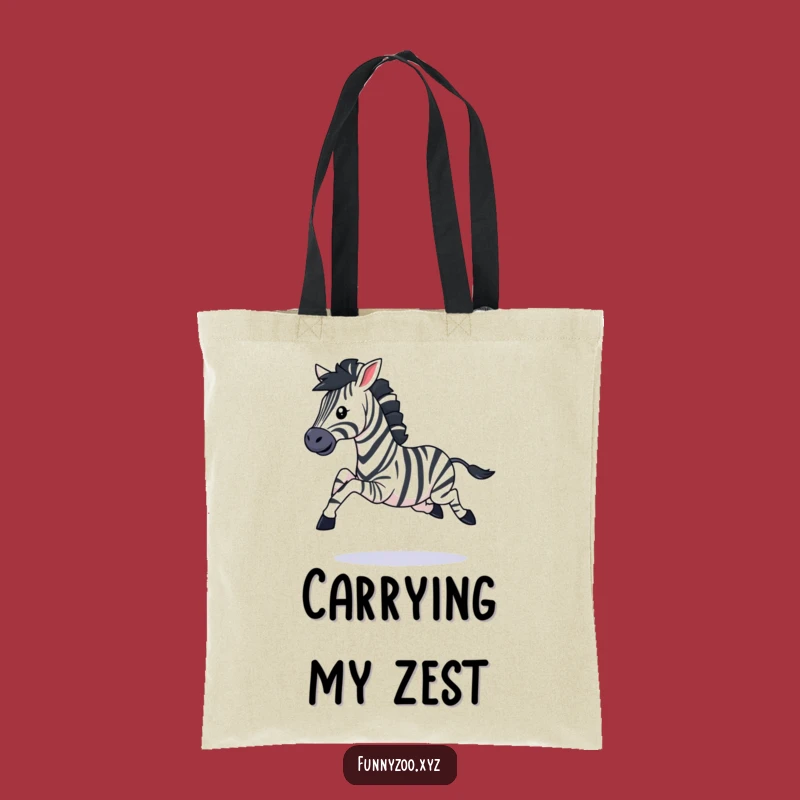 Funny Zebra Tote Bag: Carry Your Energy with This Galloping Friend!